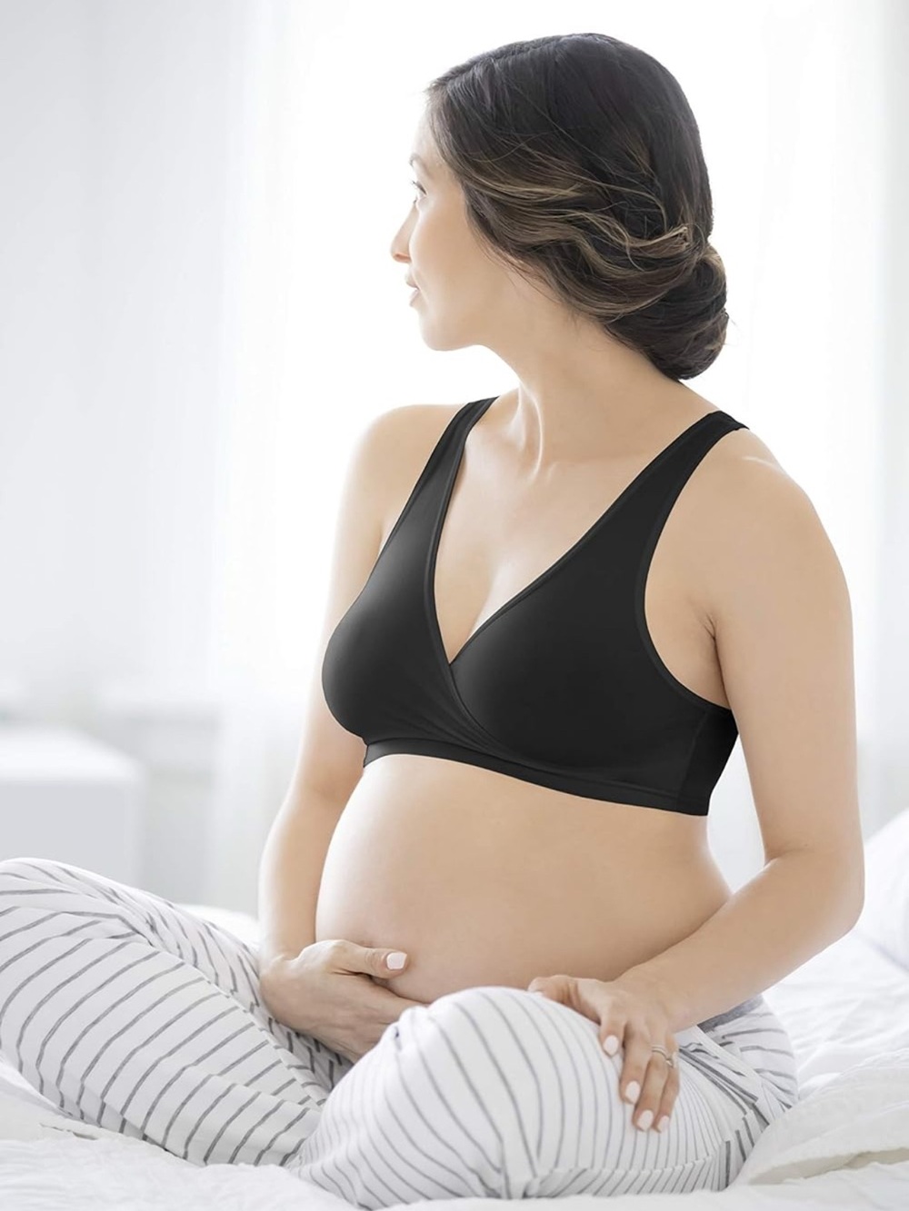 BLACK MEDELA MATERNITY NURSING BRA